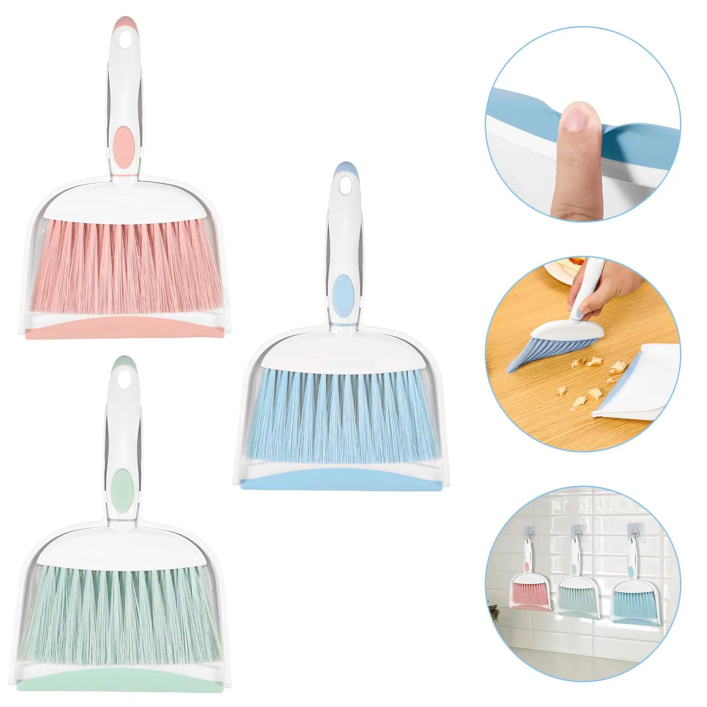 Cleaning Brush Set Miniature Toys Cleaning Dustpan Hand Broom Suits for -Toddlers Mini Sweeping Brush Easy to Use