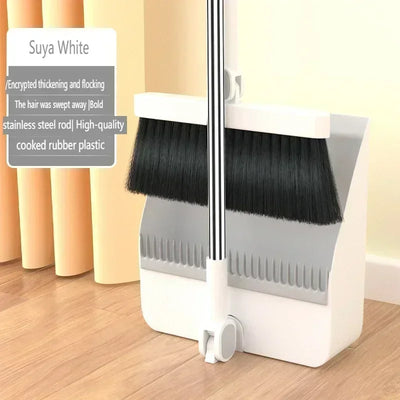 2PCS/Set Brooms Folding Dustpan Cleaning Tools Squeeze Courtyard Toliet Floor Wiper Garbage Collector Soft Hair Dust Sweeper