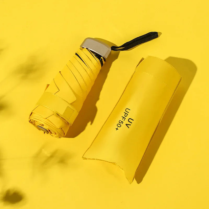 Mini Foldable umbrella UV protection Mini Sun Umbrella dual use portable box to store sunshade umbrella Mini umbrella 01