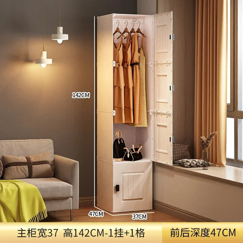 Nordic Minimalist Wardrobe Cupboard Storage Organizer Partitions Bedroom Closet Portable Living Room Muebles Trendy Furniture