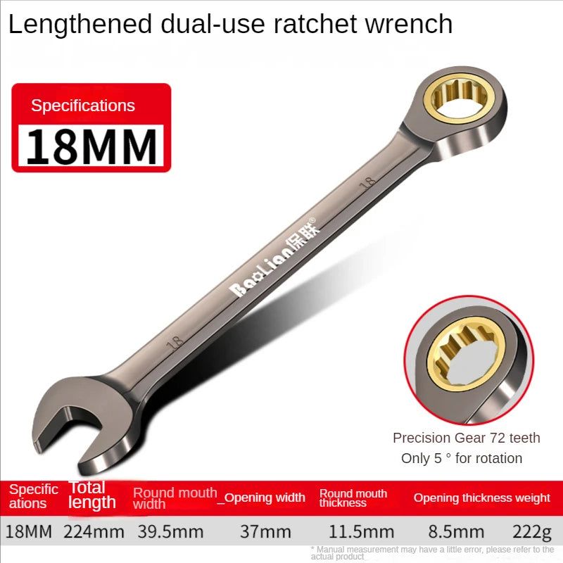 Universal Torx Wrench Adjustable Torque 8-22mm Ratchet Spanner for Bicycle Motorcycle Car Repair Tools Mechanical Tool