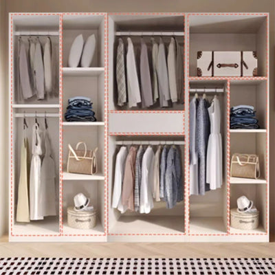 Modern Manmade Board Organizer Wardrobe Storage Minimalist Wardrobe Open Closets Bedroom Shelves Guarda Roupa Bedroom Furniture