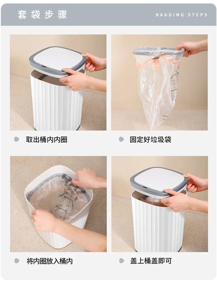 Smart Sensor Trash Can Living Room Kitchen Automatic garbage cube Bathroom Toilet Intelligent Garbage Bin Wastebasket smart dump