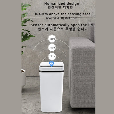 Intelligent Flip Garbage Bin Narrow Seam Pressure Ring Garbage Classification Induction Garbage Bin in Household Restrooms