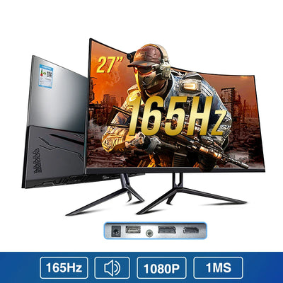 Anmite  27"FHD 165hz Curved Gaming Computer Monitor HDR USB FHD [1920 x 1080]  PC HDMI Ultra-thinscreen Display