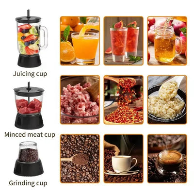 110v/220v 4 in 1 commercial  multifunctional food processor Blades High Speed Juicer Blender Dry Grinder