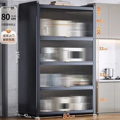 Modern Metal Kitchen Cabinets Multi-layer Storage Cabinet Floor Racks Multifunctional Furniture for ZT50KC