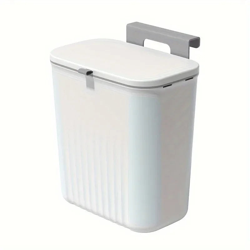 1pc Wall-Mounted Kitchen Trash Can with Lid kitchen trash bin - Space-Saving,  Pull-Out Design for Home & Commercial Use