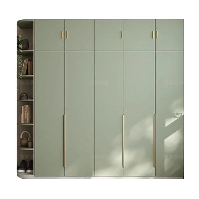 Green Wooden Wardrobe Storage Hanging Large Portable Organizer Wardrobe Bedroom Multifunction Kleiderschrank Room Furniture