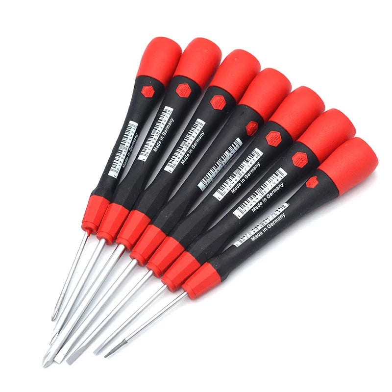 Wiha 42991 Precision Screwdriver Set for Phillips and Slotted Screws 7 Pieces- Repair Tools Ergonomic Grip and Swivel End Cap