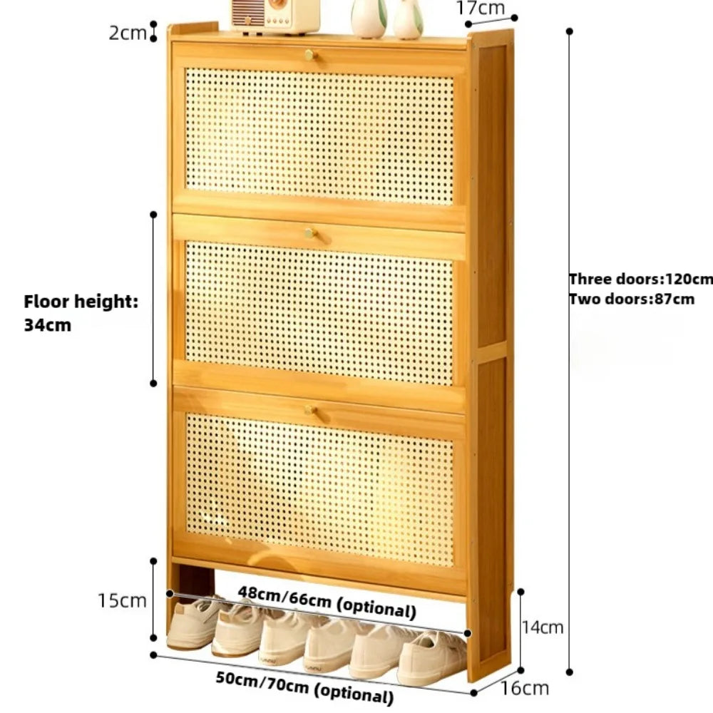 Indoor Shoe Cabinets Thin Tipping Bucket Household Shoe Rack Organizer Shelf Storage Large Capacity Simple Narrow Organization