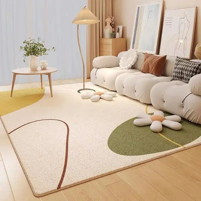 Washable Hot Sale Cute Warm Geometric Faux Cashmere Rug Living Room Sofa Bedroom Bedside Rug Anti-slip and Dirty Resistant