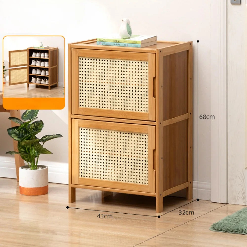 4/6 Layers Shoe Cabinets Shoe Rack Organizer Shelf Storage Simple Space-saving Dormitory Dust-proof Living Room Cabinet