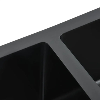 Premium Handmade Black Stainless Steel Kitchen Sink - Durable & Stylish Design