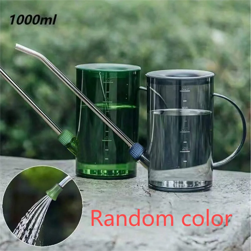 1000ml Succulent Watering Pot Gardening Household Long Mouth Watering Pot To Grow Flowers Transparent Watering Pot random color