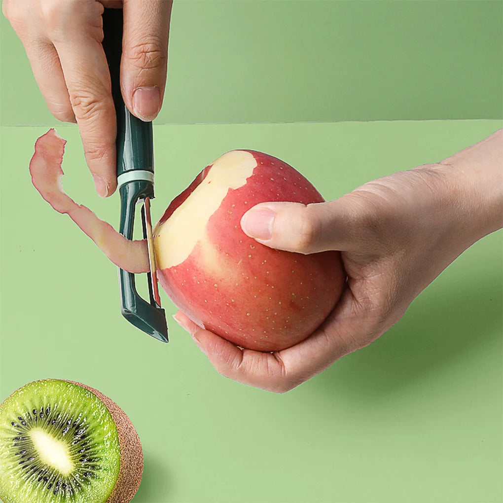 Kitchen Potato Peeler Stainless Steel Vegetables Planer Tomato Melon Ergonomic Handle Scraper Peeling Tool Green