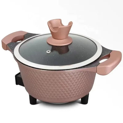 Multifunctional smokeless electric cooker electric round pot household electric mini cooker