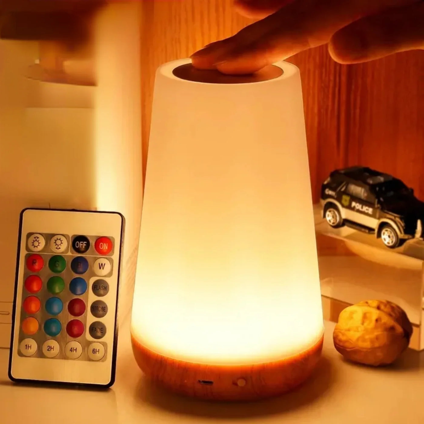 13 Color Changing Night Light RGB Remote Control  Dimmable Lamp Portable Table Bedside Lamps USB Rechargeable Night Lamp