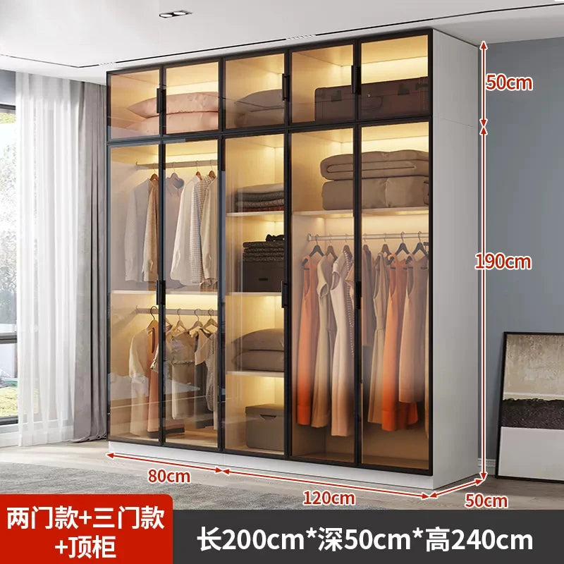 Organizer Partitions Wardrobe Mirror Cabinets Storage Cupboard Wooden Wardrobe Space Saving Cheap Cube Muebles Hotel Furniture