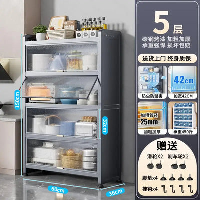 Kitchen Storage Rack Multi-functional Gap Storage Cabinet Multi-layer Storage Cabinet Gap Side Storage Cabinet Cupboard