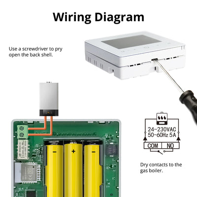 Beok Smart Home Tuya WIFI Thermostat Battery-powered Thermoregulator  for Gas Boiler Smart Life Work with Alexa Google Home