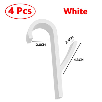 4Pcs Bathroom Hook Radiator Hooks Family Towel Rack Hooks Plastic Towel Rack Transparent Rail Radiator Hooks For Kitchen Hanging