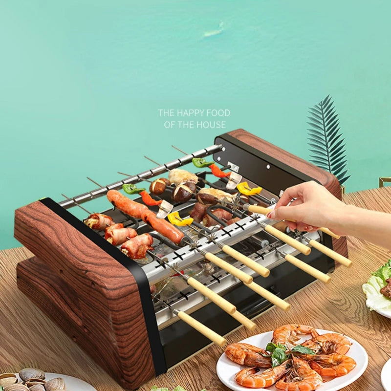 Electric Oven Household Barbecue Oven Barbecue Electric Baking Pan Indoor Barbecue Machine Automatic Rotation Skewers Machine