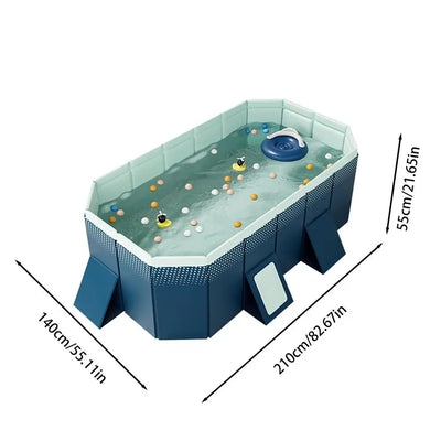 حوض سباحة غير قابل للنفخ وسهل التركيب مصنوع من مادة البولي فينيل كلوريد السميكة، حوض سباحة عائلي قابل للطي للاستخدام في الهواء الطلق