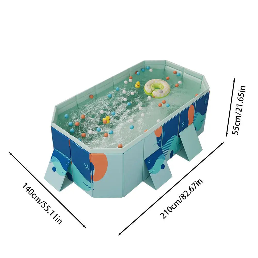 Swimming Pool Non-inflatable Folding Easy Installation Thickened PVC Family Bathing Pool Toy Outdoor Folding Swimming Pool