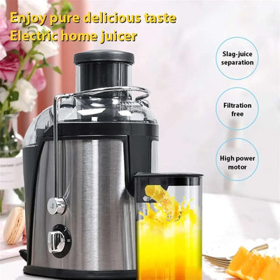 Stainless Steel Fruit Vegetable Centrifugal Juice Extractor Automatic Pulp Ejection Big Mouth Fruits Vegetable Juice Extractor