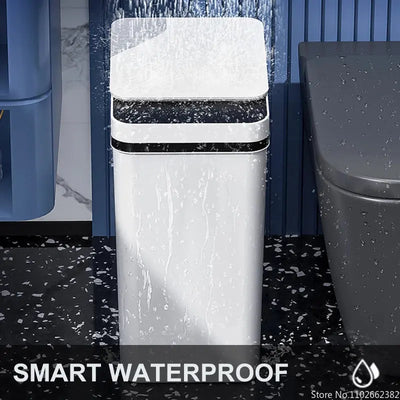 Automatic Intelligent Garbage Bin Smart Trash Can Smart Storage Bucket for Bathroom Waterproof Toilet 12L Trash Can Waste Bin