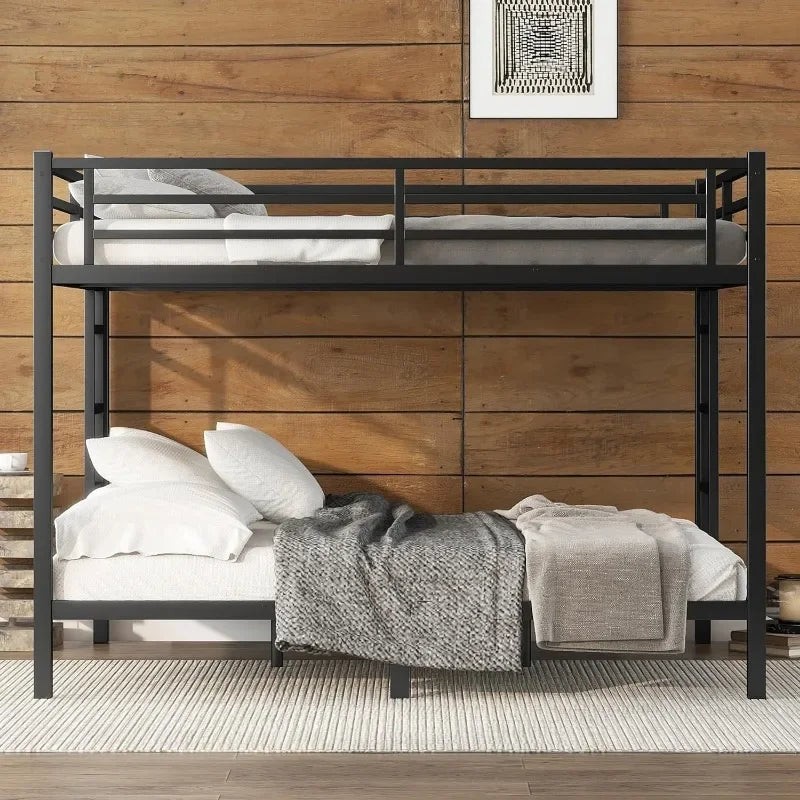 Bunk Bed Queen Over Queen, Heavy Duty Metal Bunk Bed Frame, Queen bunk Bed for Adults, Adult bunk beds Heavy Duty