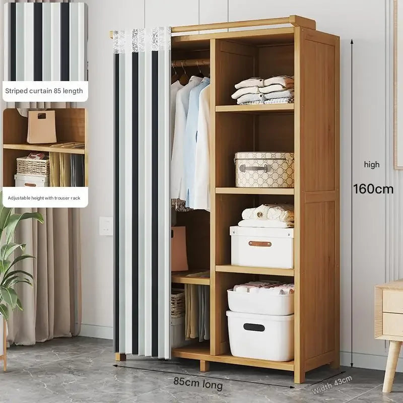 Space Saving Cheap Closet Modern Minimalist Nordic Display Lounge Open Wooden Wardrobe Storage Vestidores Trendy Furniture