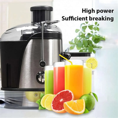 Stainless Steel Fruit Vegetable Centrifugal Juice Extractor Automatic Pulp Ejection Big Mouth Fruits Vegetable Juice Extractor