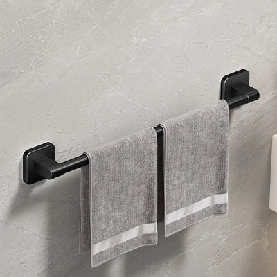 Bathroom Towel Holder White Without Drilling Bathroom Black Towel Rack Towel Bar Self-Adhesive Bathroom Towel Rack Towel Rail