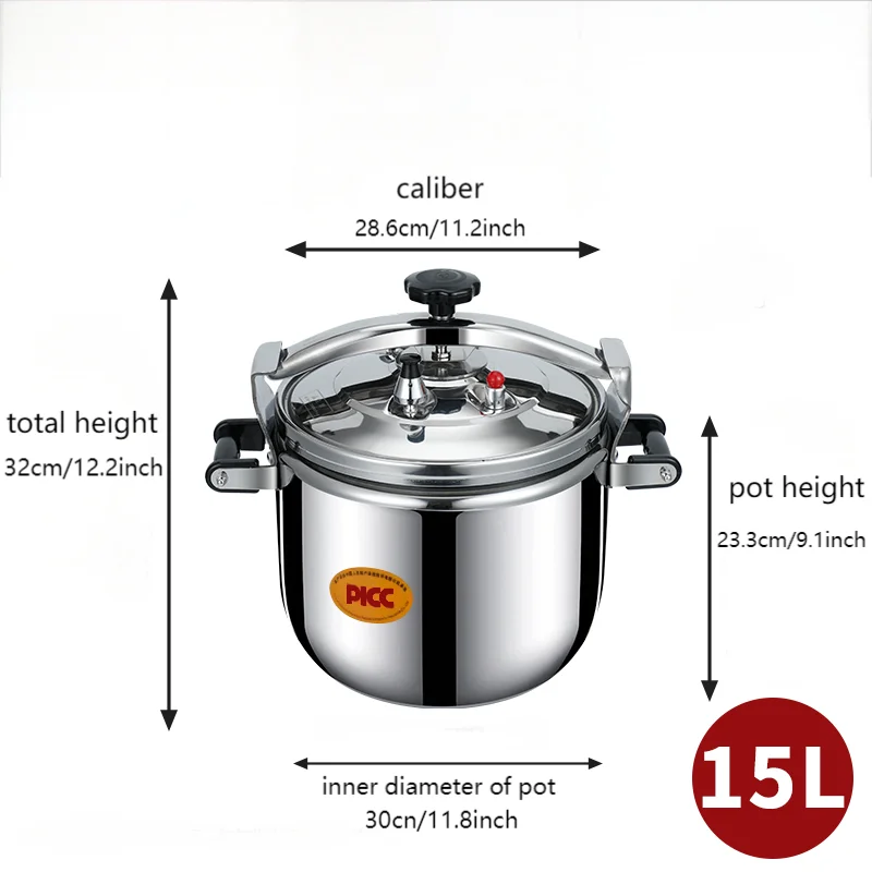 30 Quart olla de presion grande & stainless steel pressure cooker & large steamer cooking pressure canners,safety lock Explosion