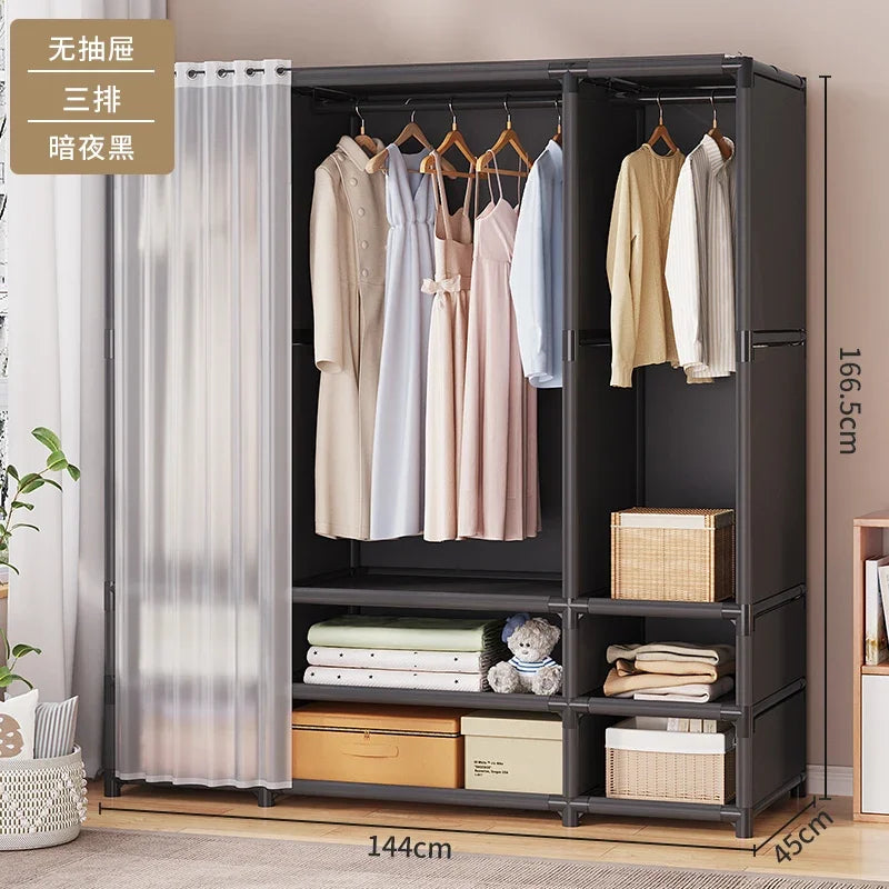 Cabinet Wooden Wardrobe Clothes Bedroom Minimalism Italian Space Saving Modern Guarda Roupa Lounge Suite Furniture