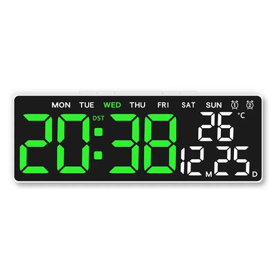 LED Digital Alarm Clock Brightness Adjustable Electronic Alarm Clock Date Temp Week Display Table Clock USB Output Bedside Clock