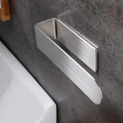 Hand Towel Holder Self Adhesive Bathroom Towel Bar Stainless Steel Towel Rack Holder Wall Mounted Paper Rack Bathroom Organizer