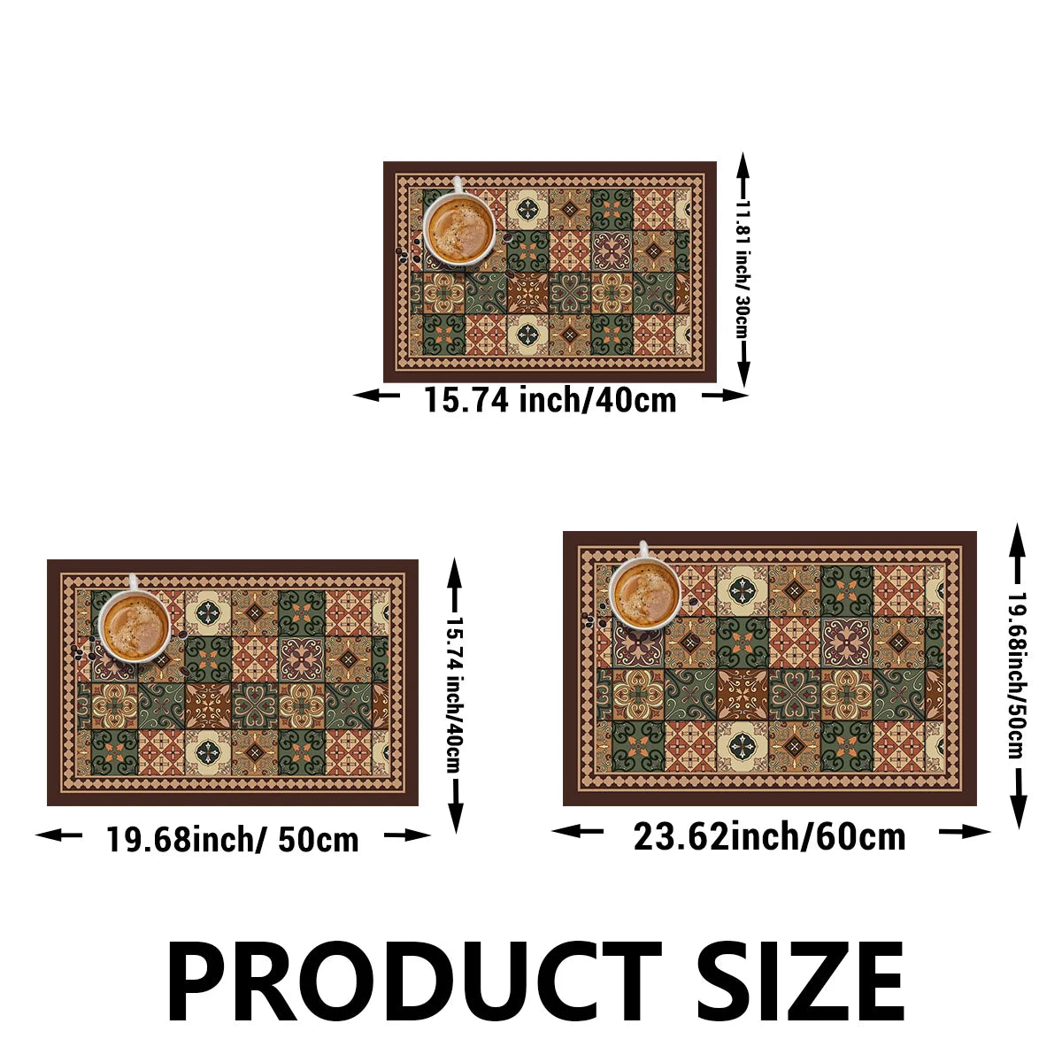 Coffee Maker Mat Retro Dish Drying Mats For Kitchen Non-slip Draining Pad Quick Dry Tableware Placemat Dinnerware Washable