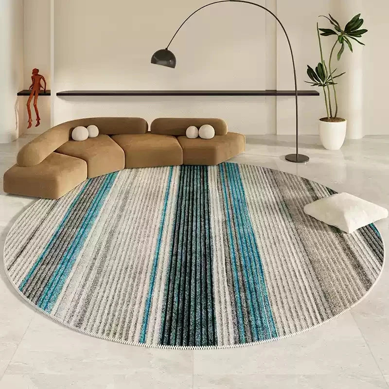 VIKAMA Persian style round crystal velvet carpet Modern geometric decoration living room bedroom sofa non-slip soft carpet