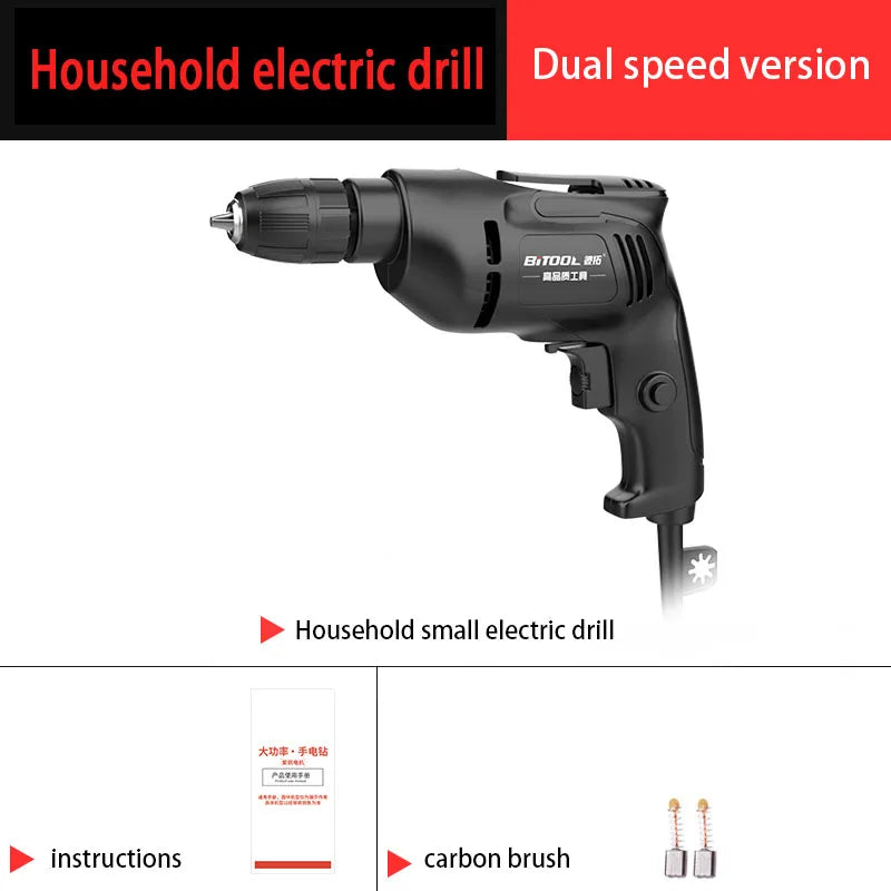 220V Industry Impact Drill Multifunction 220V Electric Hammer Pick Handheld Small Electric Drill Hole Drilling Pistol Drill