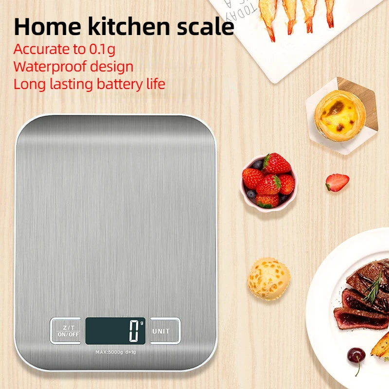 5kg/1g Household Kitchen High-precision Electronic Pastry Baking Scale Stainless Steel Electronic Scales Small Food Baking Scale