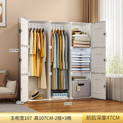 Nordic Minimalist Wardrobe Cupboard Storage Organizer Partitions Bedroom Closet Portable Living Room Muebles Trendy Furniture