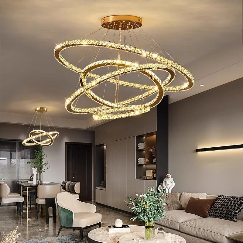 Modern home decoration crystal chandelier, stair Pendant lamp, living room Pendant lights, interior lighting