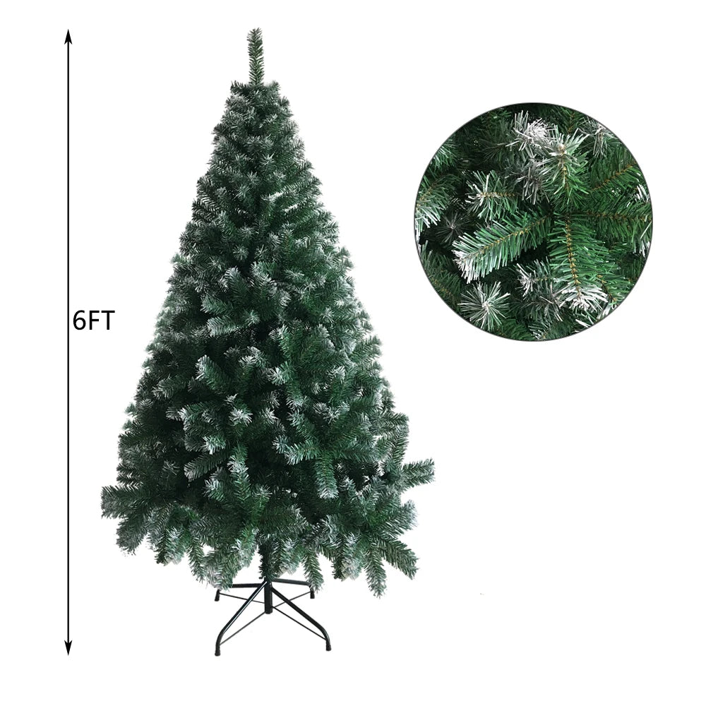 6FT Iron Leg White PVC 812 Branches Christmas Tree