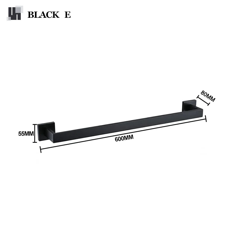 Towel Rack Towel Hanger Bath Towel Holder Wall Hanging Towel Bars Stainless Steel Bathroom Shelf Kitchen Cloth Rack