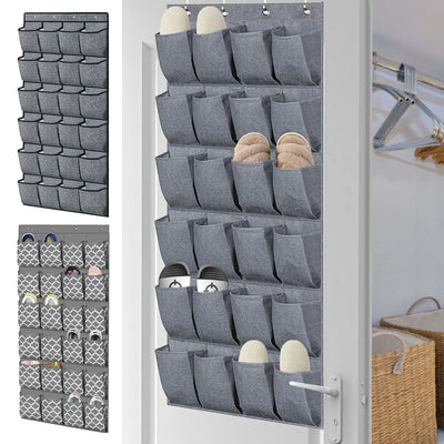 28 Pocket Shoe Organizer Hanging Door Shoe Rack Slippers Shoes Storage Space Saving Organised Shoe Cupboard Free Nail Shoe Shelf