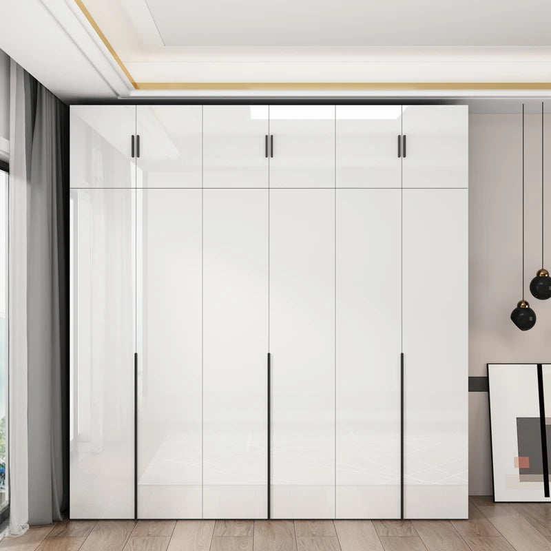 Sliding Mirror Wardrobes Storage Luxury Bedroom White Wooden Rack Wardrobes Cabinets Clothes Guarda Roupas Home Furniture