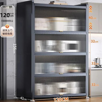 Modern Metal Kitchen Cabinets Multi-layer Storage Cabinet Floor Racks Multifunctional Furniture for ZT50KC